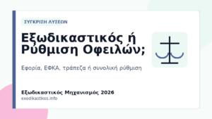 Εξωδικαστικός ή Ρύθμιση Εφορίας, ΕΦΚΑ ή Τράπεζας: Τι Συμφέρει το 2026